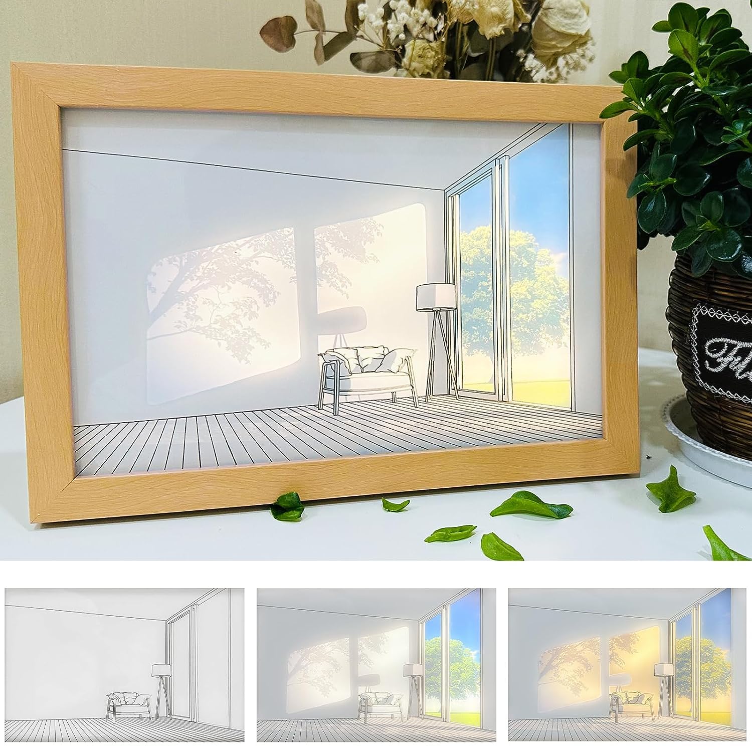 Sunset Lighting Painting Decoration,The Art of Led Glowing Photo Frame,Three-Color Luminous Lighting Acrylic Desktop Art,Large Size Light Up Painting Creative LED Night Light Decor(MultiDesign) Sunset Lighting Painting Decoration,The Art of Led Glowing Photo Frame,Three-Color Luminous Lighting Acrylic Desktop Art,Large Size Light Up Painting Creative LED Night Light Decor(MultiDesign)